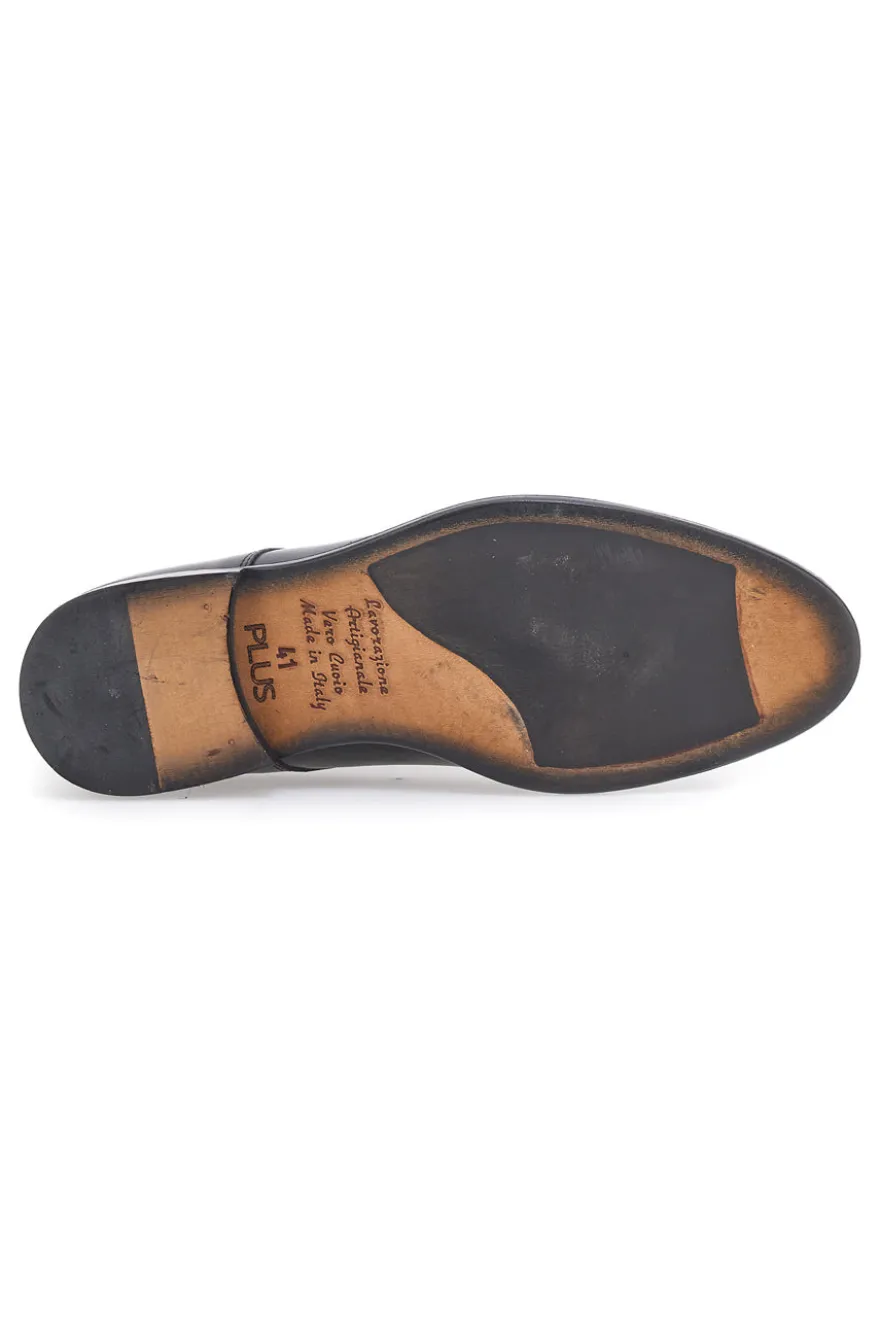 Pittarello Plus 734 Schnürschuhe aus schwarzem Echtleder