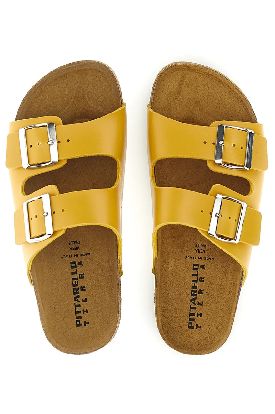 Pittarello Tierra doppelte gelbe Hausschuhe 335A20630SR