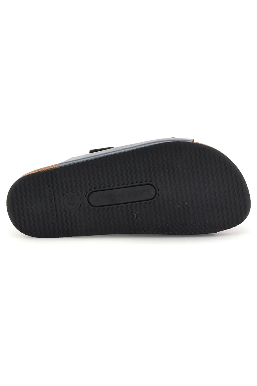 Pittarello Tierra Metallic Doppel-Riemen graue Hausschuhe 335A20630SR
