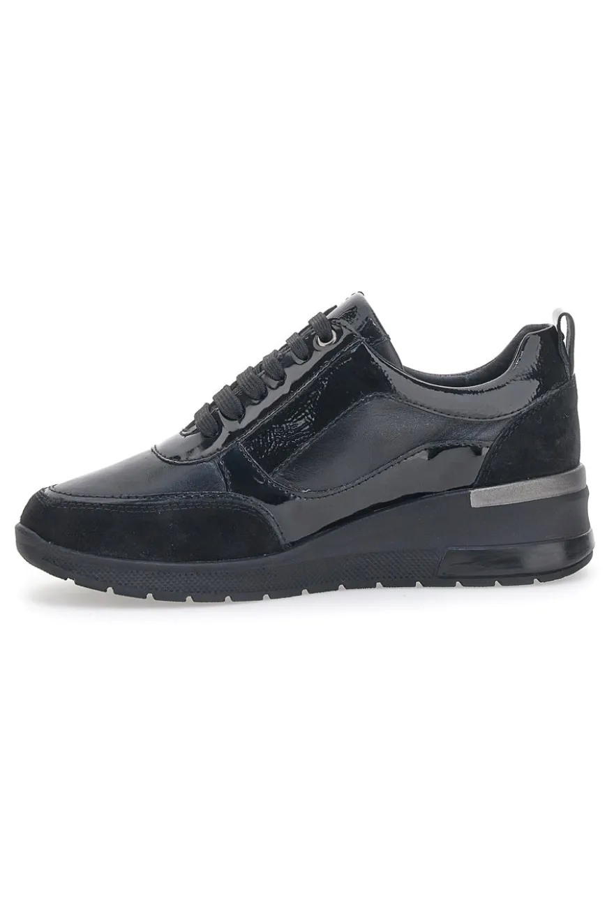Plocadi 20149 Schwarze Schnürschuhe aus echtem Leder