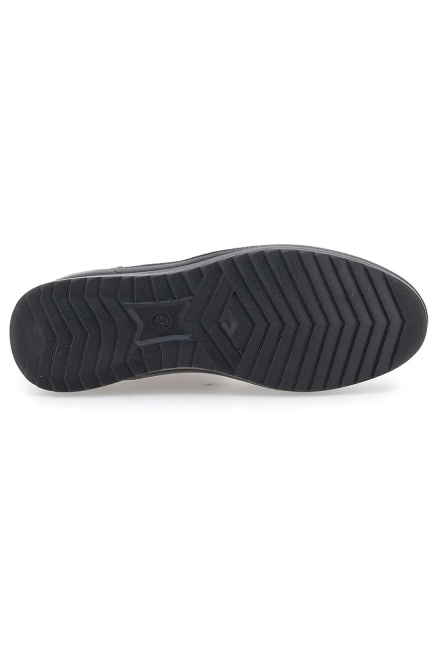 Plocadi MIN63 schwarze Stiefeletten mit seitlichem Reißverschluss und weicher Innensohle