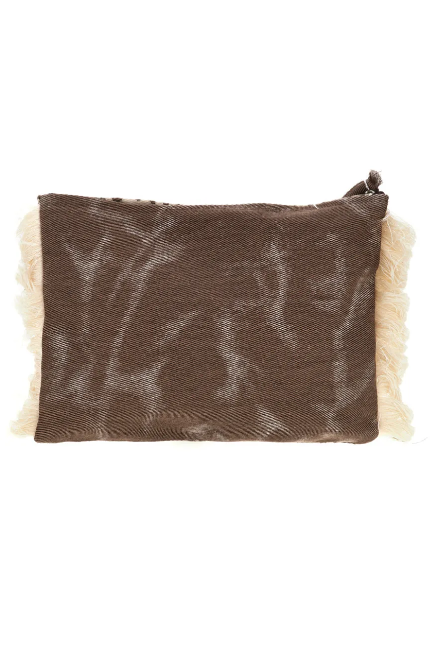 Pochette beige animalier con frange Basile CLASS BA22225