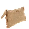 Pochette beige fantasia floreale con frange Basile CLASSBA22209
