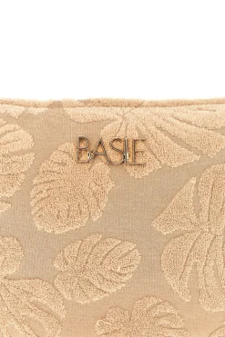 Pochette beige fantasia floreale con frange Basile CLASSBA22209