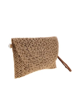 Pochette Beige Intrecciata con Tracolla Selun beach SUI 261002/C