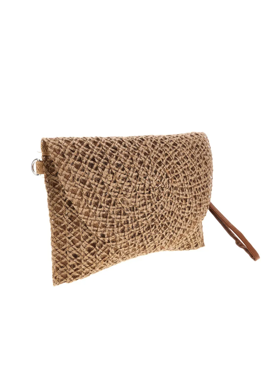 Pochette Beige Intrecciata con Tracolla Selun beach SUI 261002/C