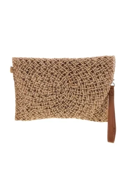 Pochette Beige Intrecciata con Tracolla Selun beach SUI 261002/C