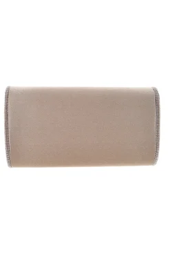 Pochette beige scuro elegante con strass e tracolla New bag SERA/3501