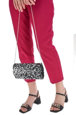 Pochette Coveri Collection Sera Nero Paiettes