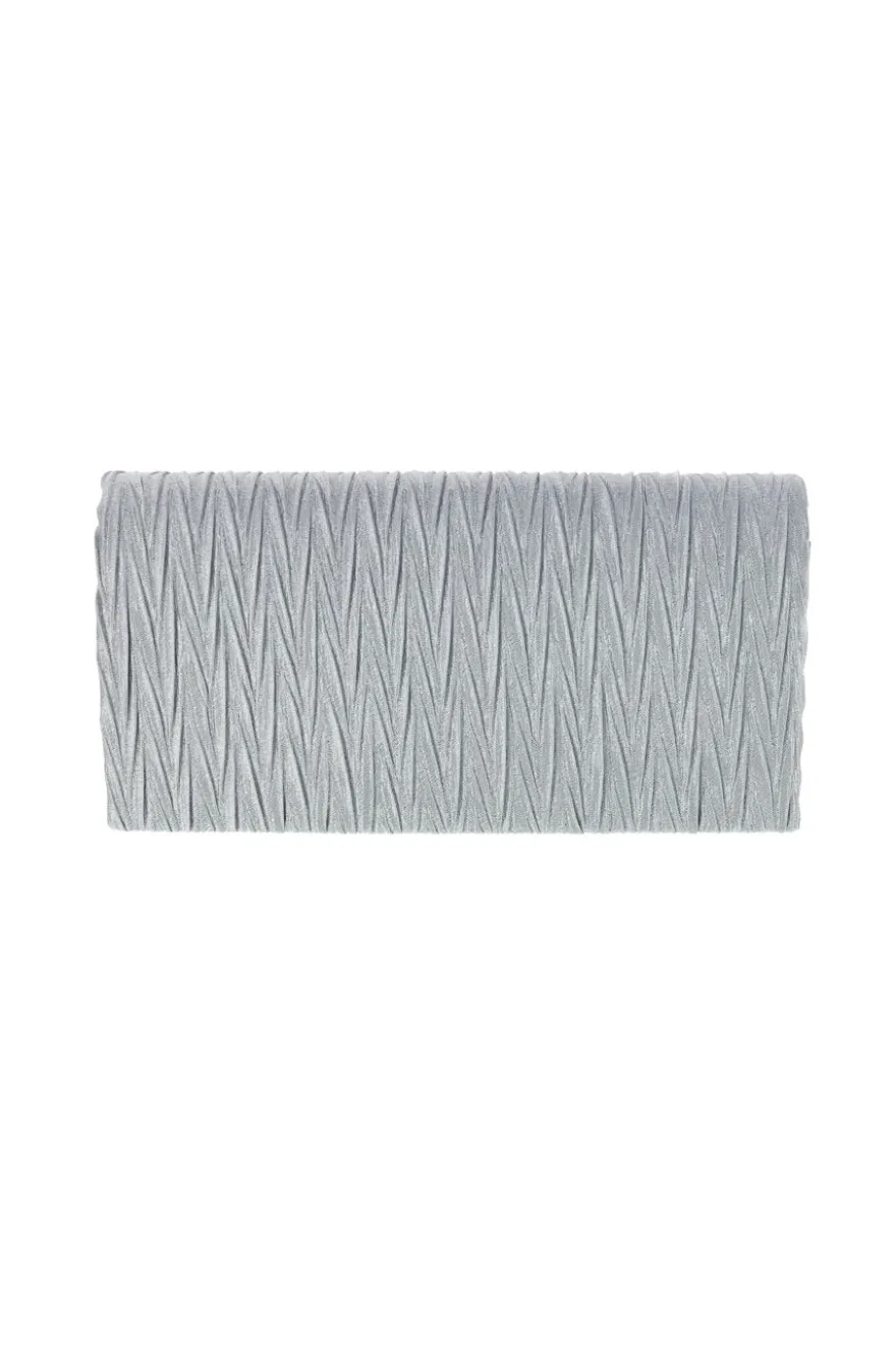 Pochette da sera argento a mano con tracolla rimovibile COVERI COLLECTION SERA 099