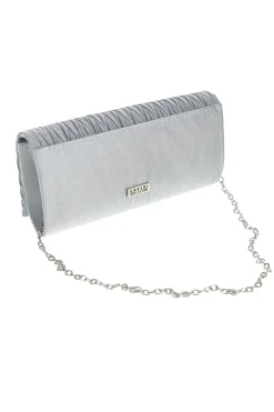 Pochette da sera argento a mano con tracolla rimovibile COVERI COLLECTION SERA 099