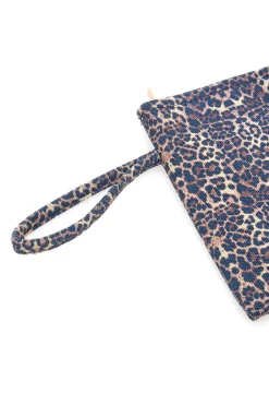 Pochette leopardata blu con stampa animalier Basile CLASSBA23633