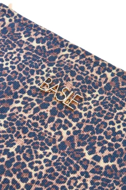 Pochette leopardata blu con stampa animalier Basile CLASSBA23633