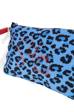 Pochette Mare Blu con Stampa Animalier Selun beach 261005