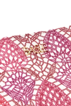 Pochette mare fantasia fuxia in tessuto ricamato Basile 22153