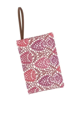 Pochette mare fantasia fuxia in tessuto ricamato Basile 22153