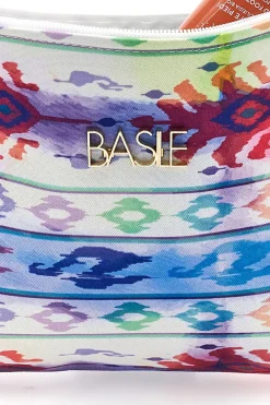 Pochette mare multicolor con frange in tessuto leggero Basile BA26433