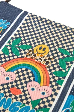 Pochette Mare multicolor con stampa pop in tessuto Basile BA23623
