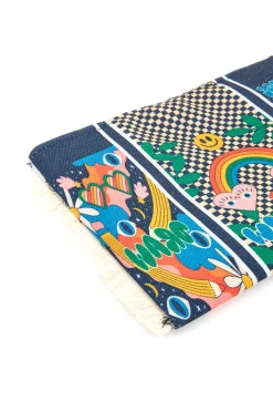 Pochette Mare multicolor con stampa pop in tessuto Basile BA23623