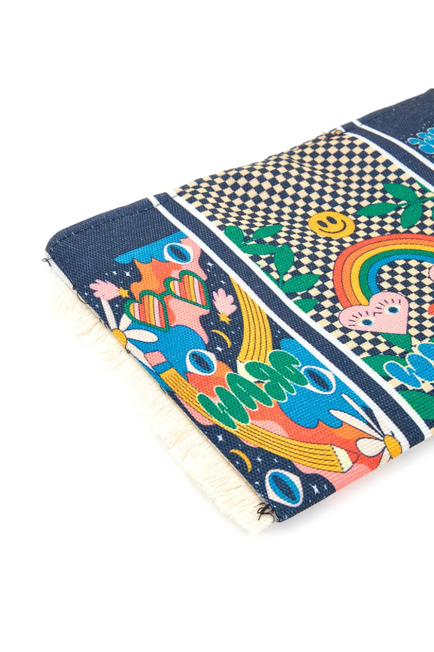 Pochette Mare multicolor con stampa pop in tessuto Basile BA23623