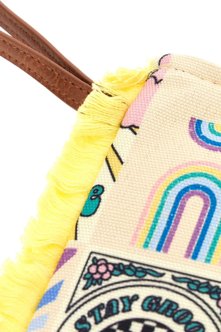 Pochette mare multicolore con frange Basile BA23723