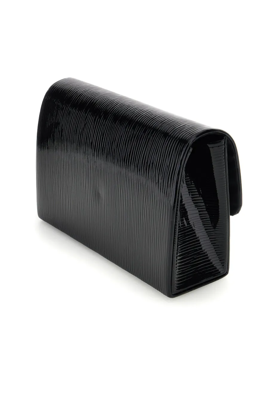 Pochette nera con fibbia gioiello Nbg SERA/3512