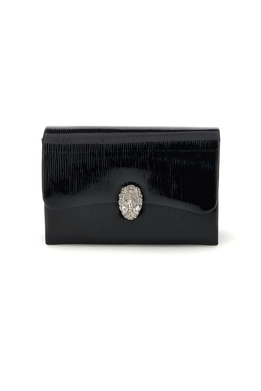 Pochette nera con fibbia gioiello Nbg SERA/3512