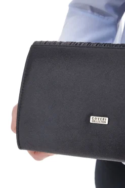 Pochette Nera Satinata con Tracolla Coveri Collection 0189