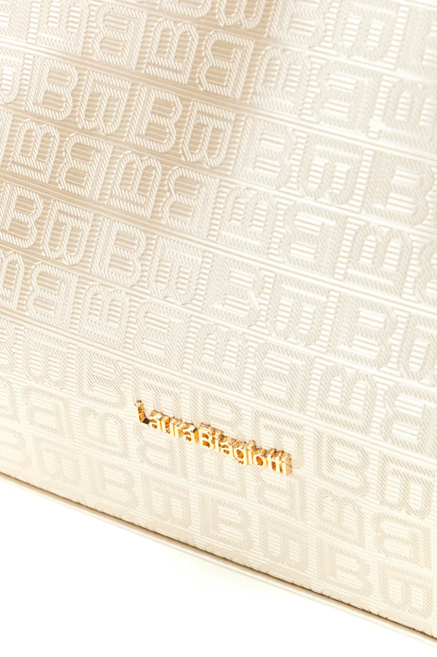 Pochette Oro con Monogramma in Rilievo e Chiusura a Zip Laura Biagiotti LB26S-284-1/G