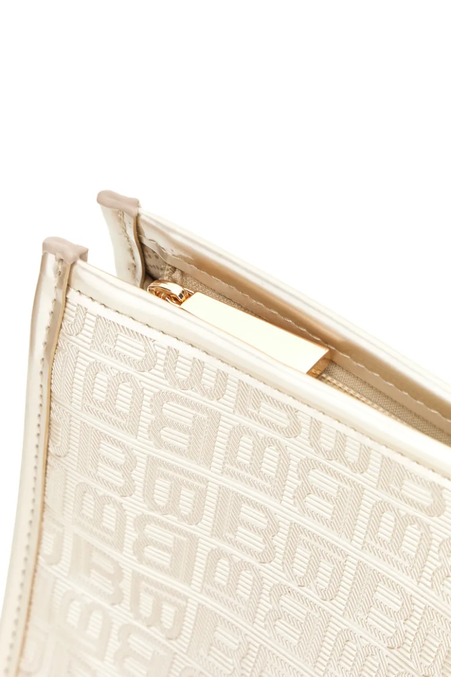 Pochette Oro con Monogramma in Rilievo e Chiusura a Zip Laura Biagiotti LB26S-284-1/G