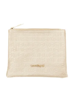 Pochette Oro con Monogramma in Rilievo e Chiusura a Zip Laura Biagiotti LB26S-284-1/G