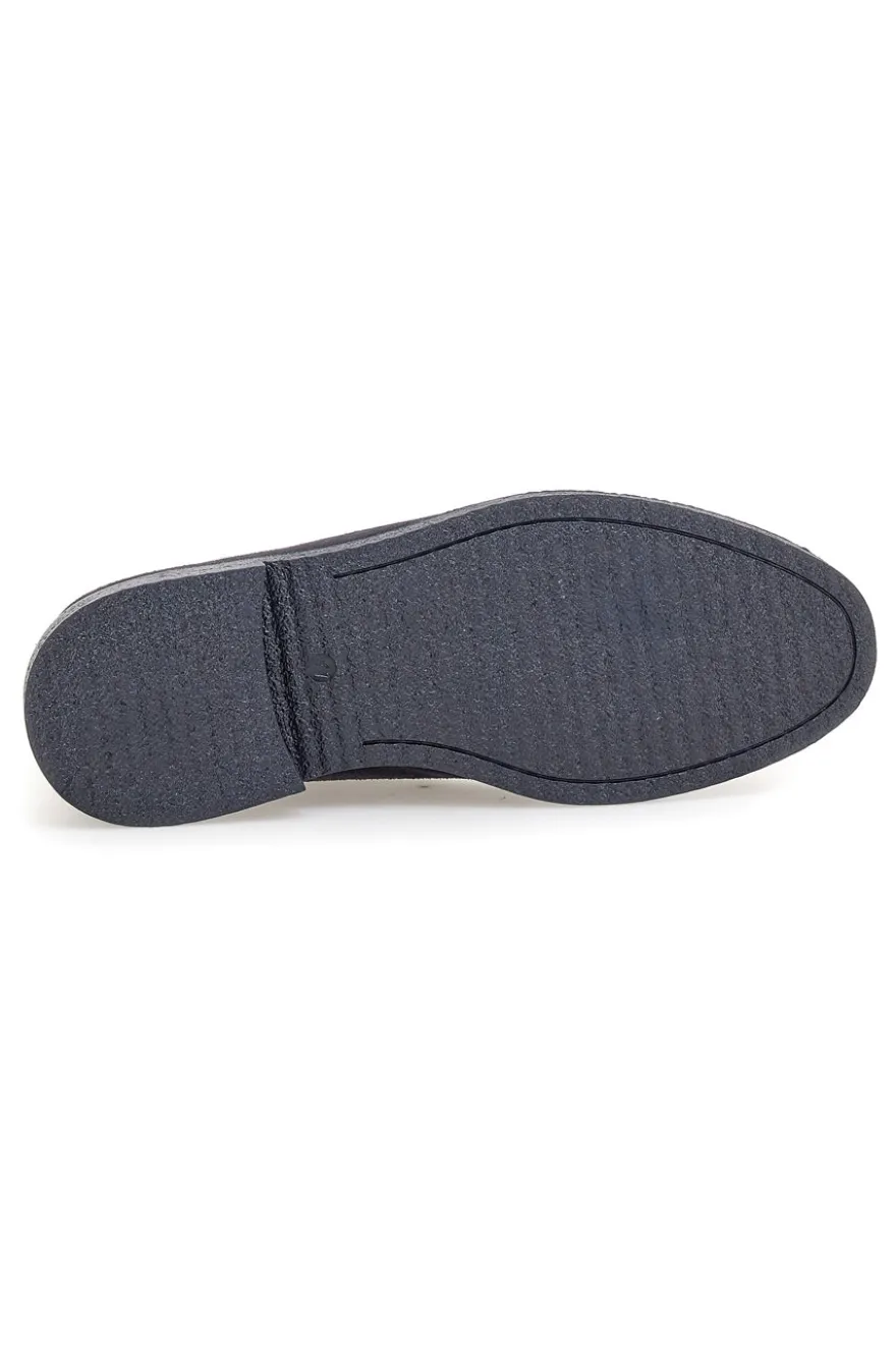 Polacchine blu in pelle scamosciata con suola in gomma Pittarello Focus 550