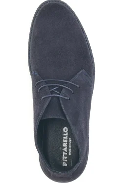 Polacchine blu in pelle scamosciata con suola in gomma Pittarello Focus 550