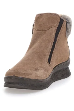 Polacchini beige con zip e interno in pelliccia iMac 8566817152017
