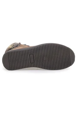 Polacchini beige con zip e interno in pelliccia iMac 8566817152017