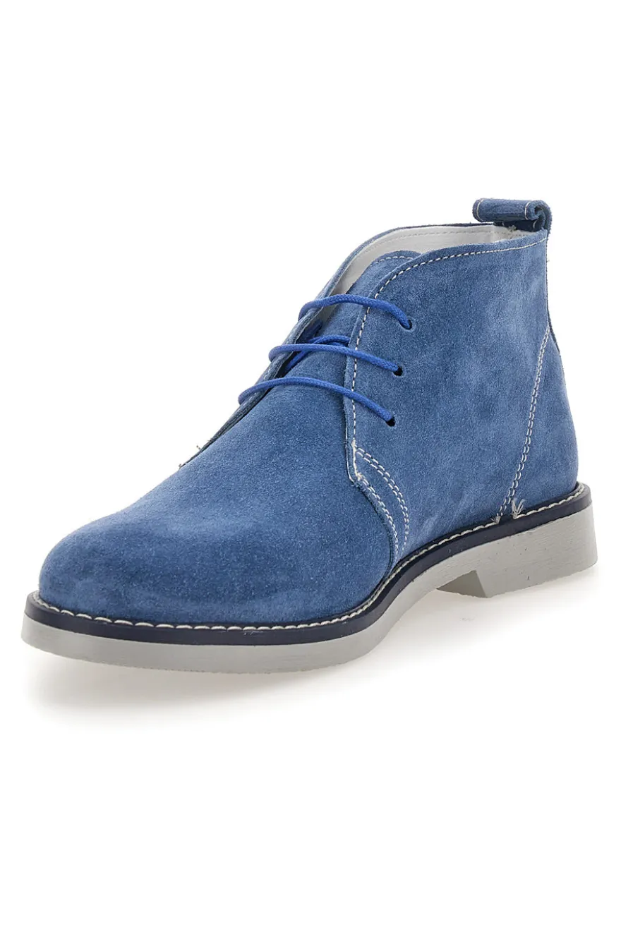 Polacchini blu in vera pelle Pittarello 570