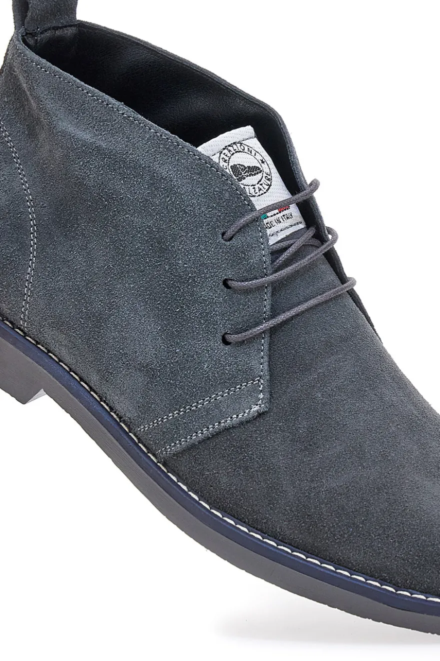 Polacchini grigi in vera pelle stile casual Pittarello 2812