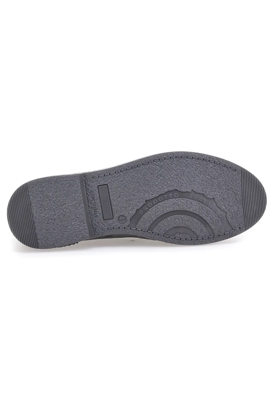 Polacchini grigi in vera pelle stile casual Pittarello 2812