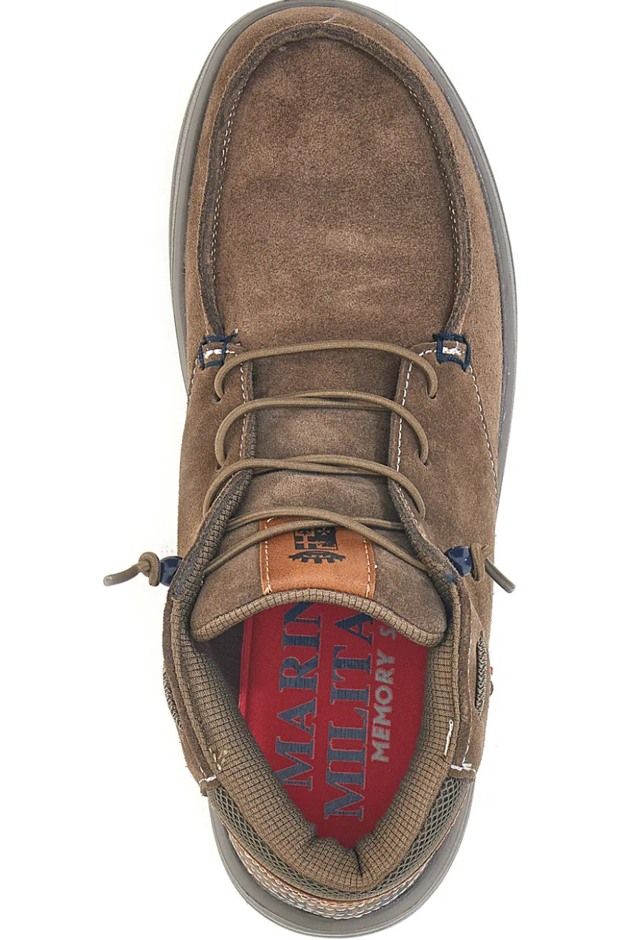 Polacchini marroni in suede Marina Militare MM1706