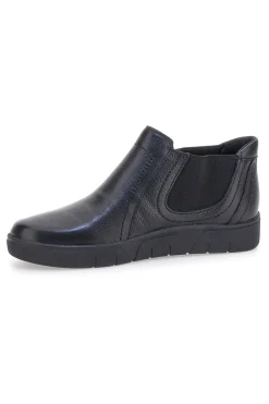 Polacchini neri con zip e inserti elasticizzati Pittarello 17795
