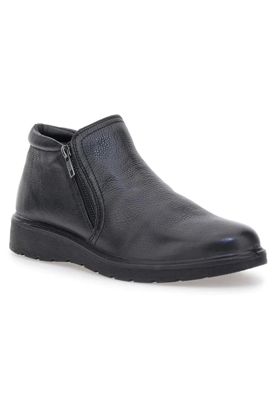 Polacchini neri con zip laterali Claremorris 17102165
