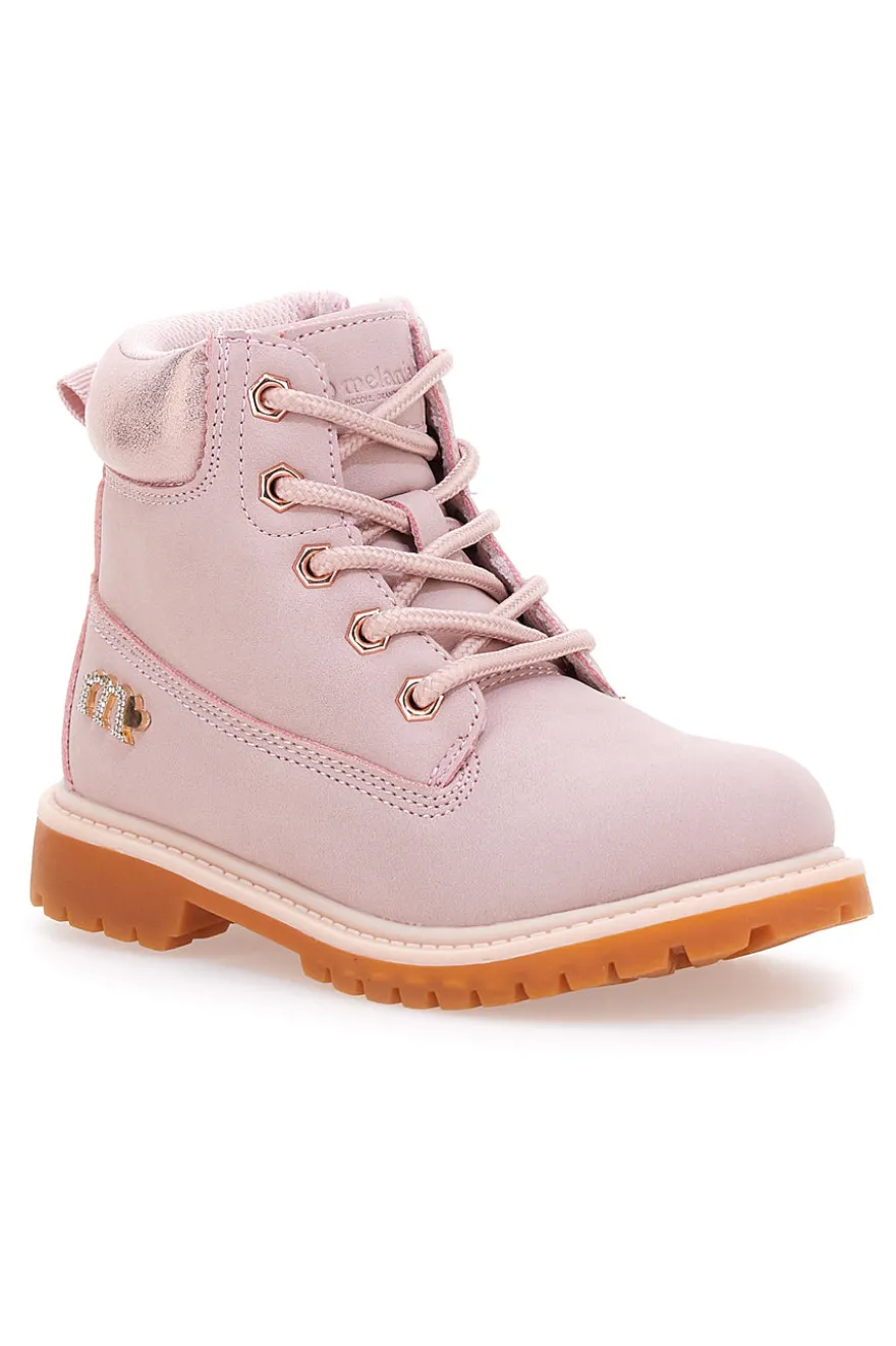 Polacchini rosa con suola carrarmato MKIDS MG25165