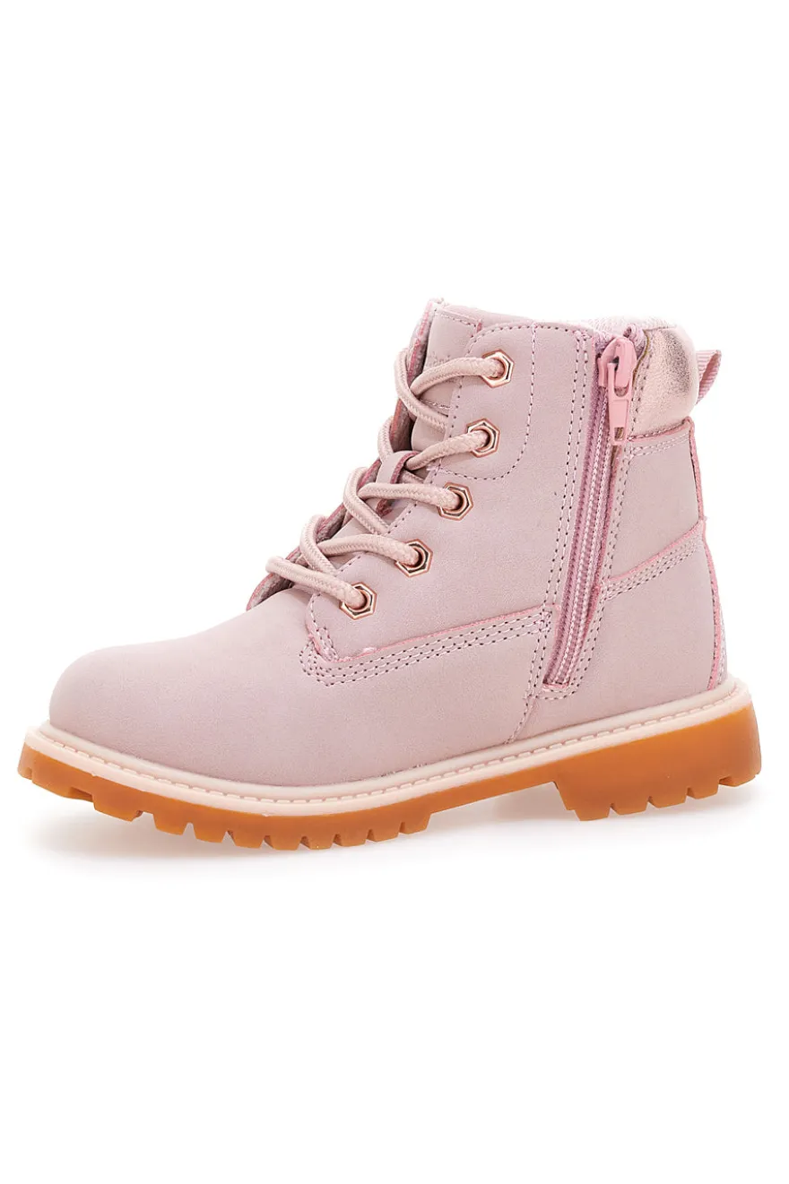 Polacchini rosa con suola carrarmato MKIDS MG25165