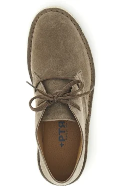 Polacchini tortora in pelle stringati Ptr 2902
