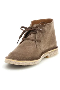 Polacchini tortora in pelle stringati Ptr 2902