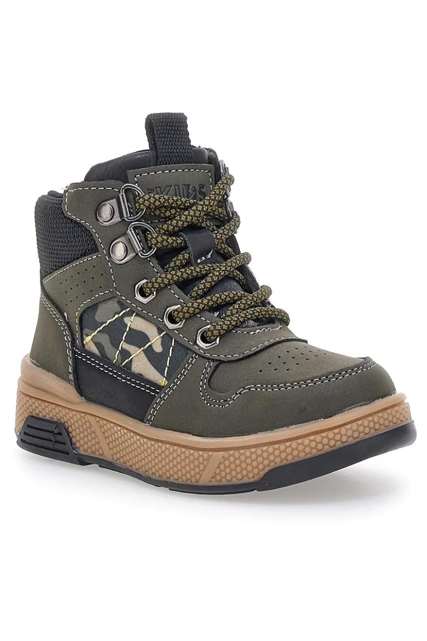 Polacchini verdi con cerniera Pitt kids BP8232106