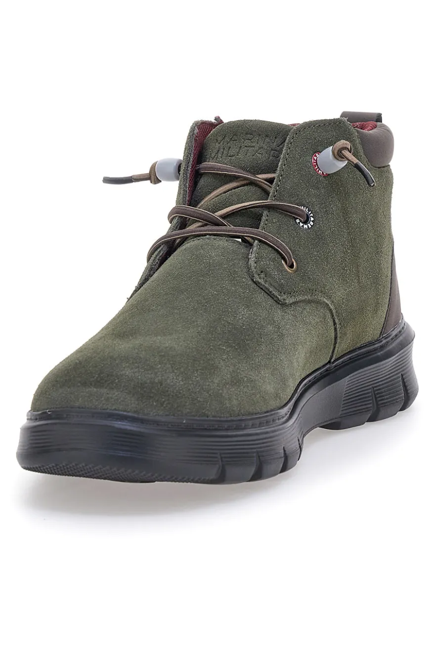 Polacchini verdi con suola flessibile Marina militare MM982