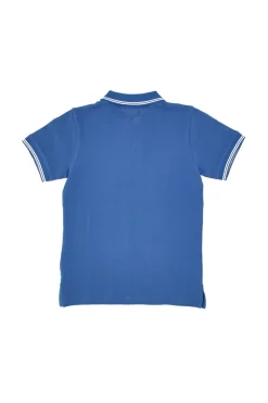 Polo Blu con Bordini Bianchi Pitt Kids PT-B-PL-05032
