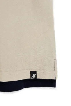 Polo blu e beige 100% cotone U.s. grand polo US61503M