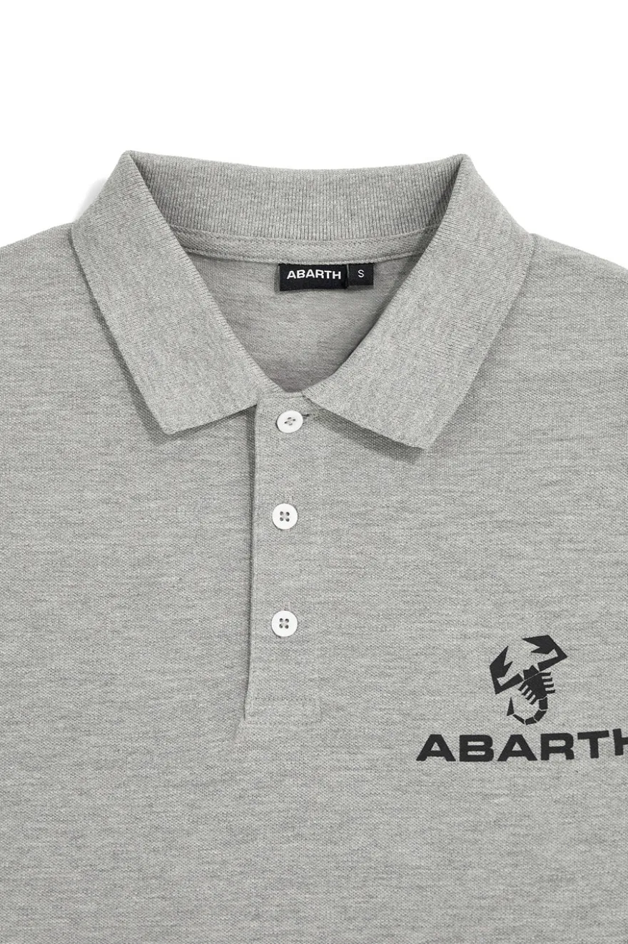 Polo grigio melange in cotone Abarth AH24SS152